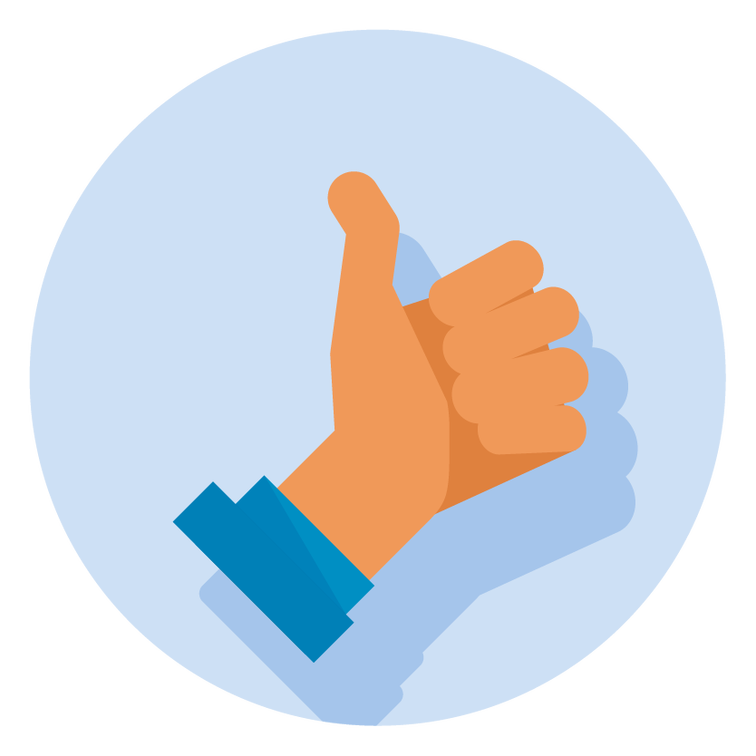 Picto illustrant un pouce levé