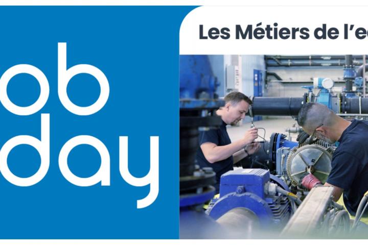 Affiche d'information du jobday les métiers de l'eau 